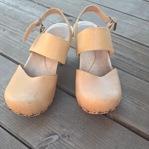Dansko Tan Leather Mules